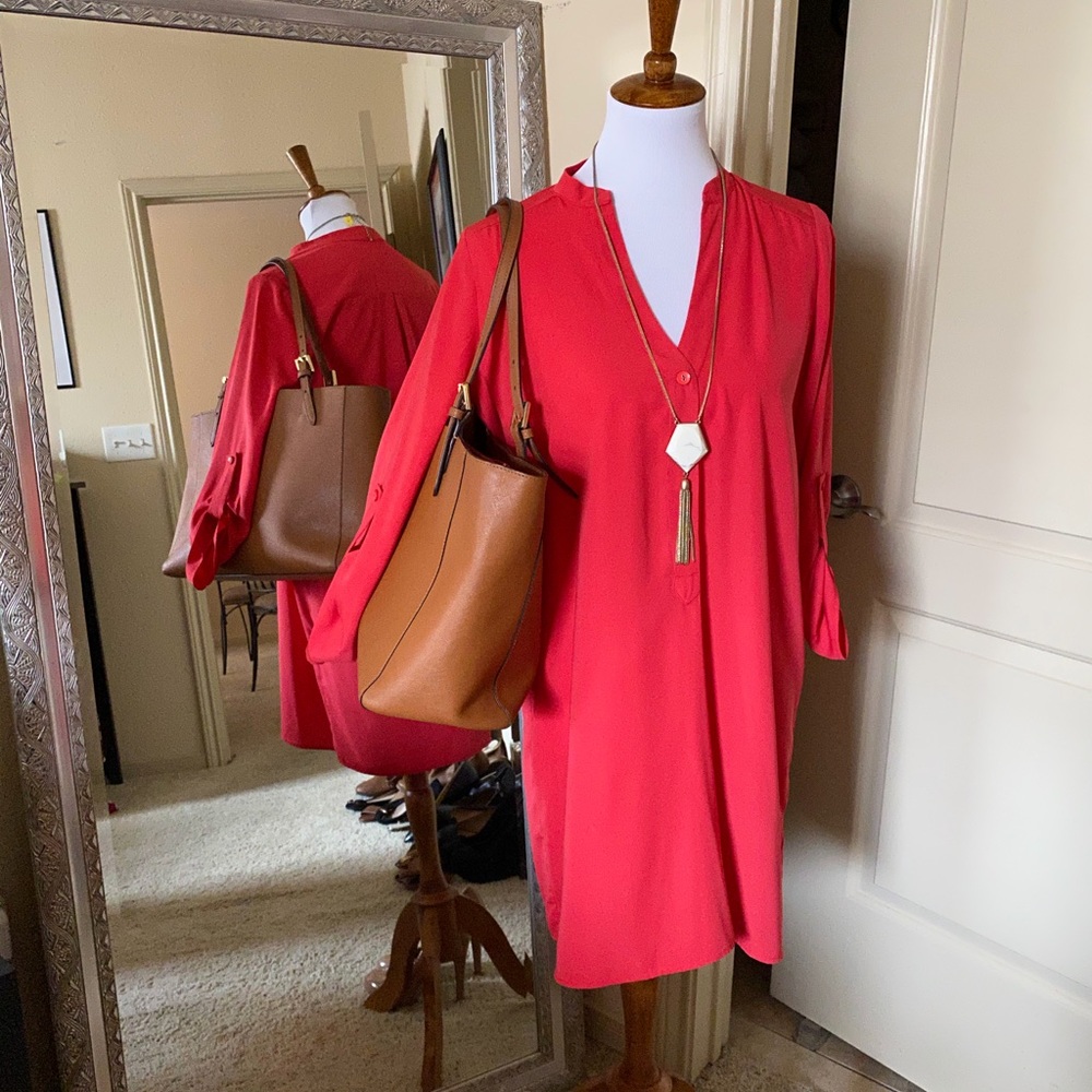 Pink shift dress